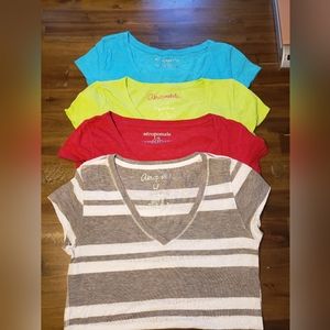 Aeropostale V-neck Tee Bundle (4)